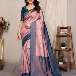 Vastravatika Floral Woven Design Zari Kanjeevaram Saree-picture-17