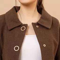 all about you Spread Collar Cotton Pea Coats image 2