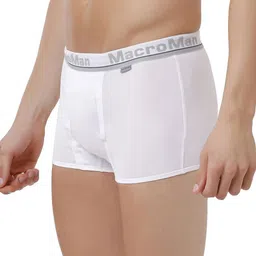 Rupa Macroman Men's White Solid Cotton Mini Trunks image 4