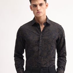 RARE RABBIT Men Floral Printed Cotton Shirt-picture-7