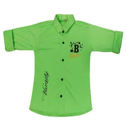 BAESD Boys Typography Printed Classic Fit Pure Cotton Casual Shirt-picture-56