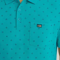 SANDPIPER Men Polka Dot Printed Polo Collar Pockets T-shirt image 3