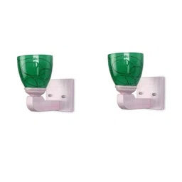Somil Premium Designer Glass Wall / Night Lamp Elegant & Stylish Dcor Accent for Modern Interiors, color- Green, Black, Size- 20 X 25 X 22 CM-image-31