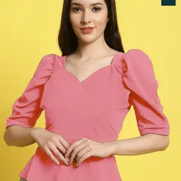 Metronaut Women Pack Of 2 Sweetheart Neck Crop Top-image-92