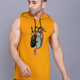 TEEFOX Regular Fit Graphic Printed Hooded T-shirt-image-48