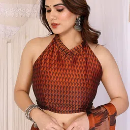 SUPERLAXMI Ethnic Motifs Pure Chiffon Saree image 5