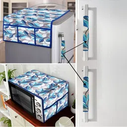 E-Retailer 4-Pcs Blue & Grey Printed Appliance covers-picture-20