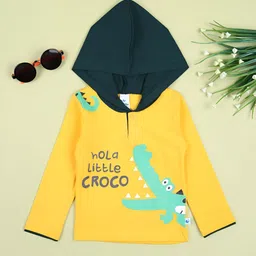 V-Mart Kids Typography Printed Hooded T-shirt-picture-35
