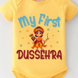 BLUSHES Infants My First Dussehra Printed Pure Cotton Bodysuit-picture-32