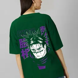 Kasendra Women Printed Drop-Shoulder Sleeves Oversized T-shirt-picture-37