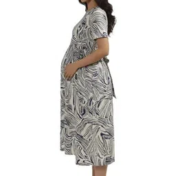 Putchi Print Maternity Empire Midi Dress image 3