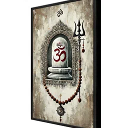 999Store Grey & Black Canvas Religious Wall Paintings image 3