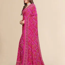 Moda Rapido Bandhani Printed Saree image 4