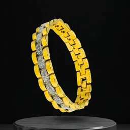 RKB Sales Men Stainless Steel 18K Gold-Plated Link Bracelet-image-35