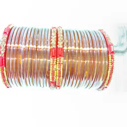SAVORADE Set Of 28 Gold Glass Bangle-picture-16