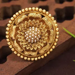 SGA FASHION Gold-Plated Beaded Finger Ring-picture-41