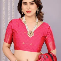 Snofi Creation Ethnic Motifs Zari Art Silk Banarasi Saree image 3