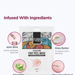 FURR Set Of 2 Exfoliating Foot Peel Mask For Hydrating & Moisturizing - 1 Pair Each image 2