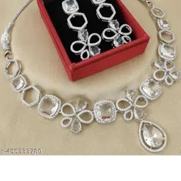 TIYARA Silver-Plated Brass Jewellery Set-picture-36