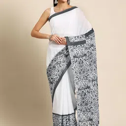BUTA BUTI Ethnic Motifs Printed Pure Cotton Saree-picture-21