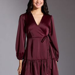 20Dresses Puff Sleeve Satin Mini Dress-picture-37