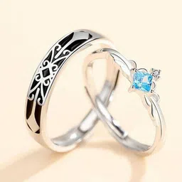 J.S ENTERPRISES Unisex Set of 2 Stainless Steel Finger Ring-picture-34