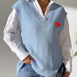 StyleCast Women Striped Sweater Vest with Applique Detail-picture-39