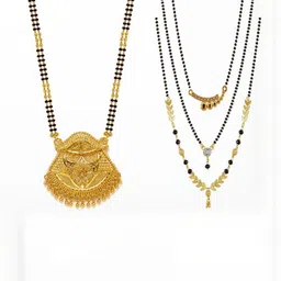Bhanu diam Gold-Plated Brass Mangalsutra image 1