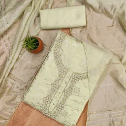 Rangtulika Ethnics Motifs Embellished Unstitched Dress Material-image-2