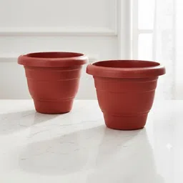 Virajsanchi 2-Pcs Brown Plastic High Quality Planters-picture-25