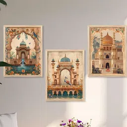 walllane Traditional Wall Art With Frame Home Decor Wall Painting For Living Room Office Bedroom image 3