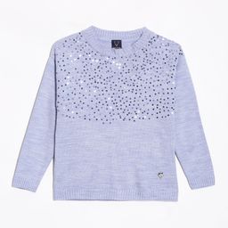 Allen Solly Junior Girls Embroidered Pullover with Embellished Detail-picture-2