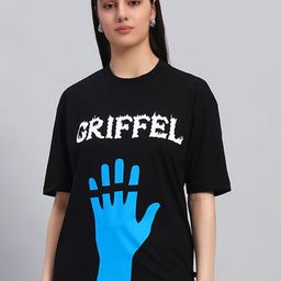 GRIFFEL Women Printed Pure Cotton Applique T-shirt-picture-43