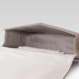 DressBerry Textured PU Structured Satchel with Bow & Faux Fur Detail image 4