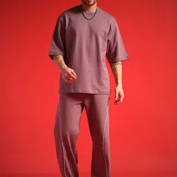 PockMAN Men Bio Finish Solid Round Neck Cotton Oversized T-shirt image 5