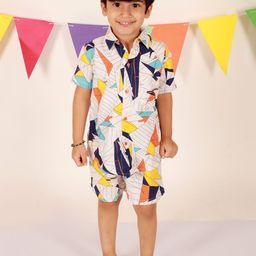 Superminis Boys Printed Shirt with Shorts-picture-5