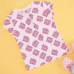 Pantaloons Junior Girls Geometric Printed Round Neck Cotton T-shirt-picture-31
