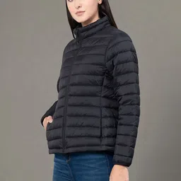Red Tape Women Mock Collar Solid Puffer Jacket-picture-10