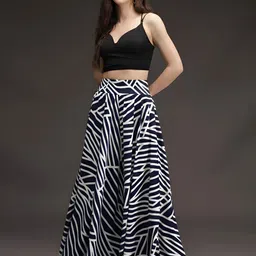 NEXSUS Women Abstract Printed Flared Palazzos-picture-17