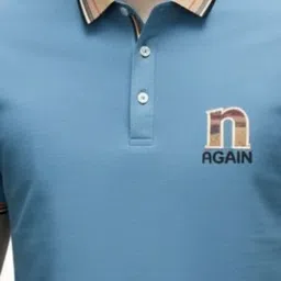 r.code by the roadster life co. R.Code by The Roadster Lifestyle Co. Men Solid Polo Collar T-shirt image 3