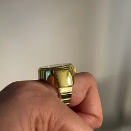 ISHKAARA Gold-Plated Analog Stretchable Watch Finger Ring image 5