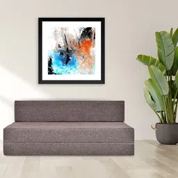 FRIENDS LIFE Grey And White 3 Seater Matte Inflatable Sofa Cum Bed-image-79