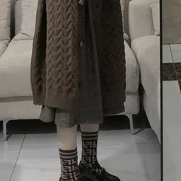 Mast & Harbour Women Self Design Cable Knit Longline Cardigan image 3