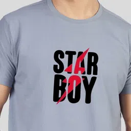 Greylongg Men Graphic Printed Round Neck Cotton T-shirt image 2