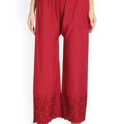 SRISARAS Women Embroidered Wide Leg Mid-Rise Trousers-picture-36