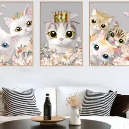 INDIAN ROYALS White & Beige Animal Printed Self-Adhesive & Durable Wall Sticker-image-70