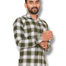 HKV FASHION Men Modern Checked Casual Shirt image 4