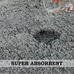 IVAZA Grey Microfibre 1400 GSM Bath Rugs image 3