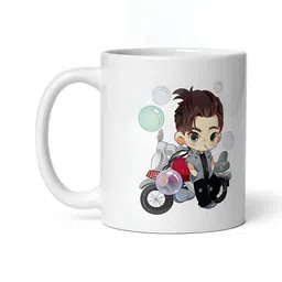 Mr UVD White & Grey Graphic Printed Ceramic Glossy Mug 350 ml-picture-18