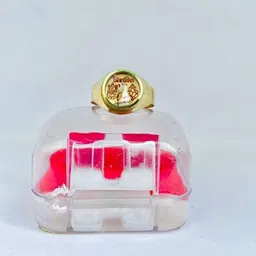 R G MART Unisex Trishakti Brass Gold Plated Ring image 2